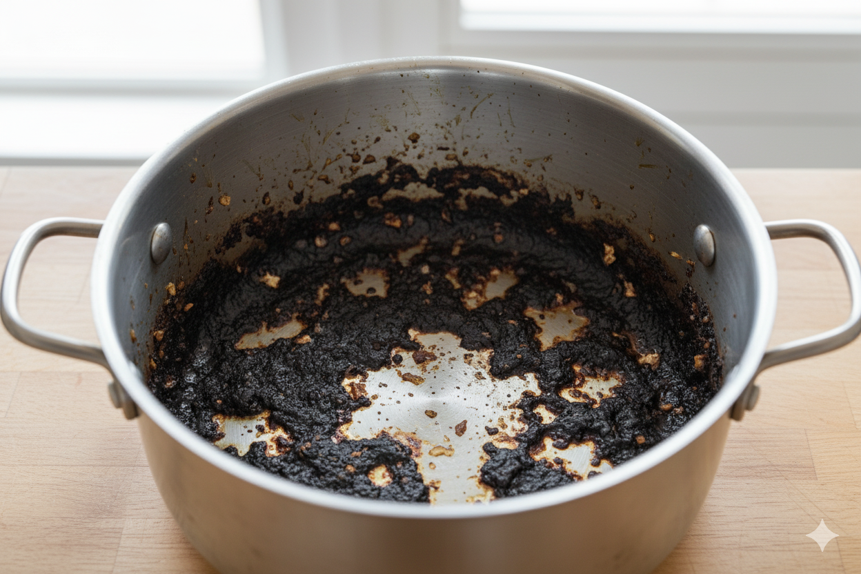 Wyczyscto.pl - garnek z przypalonym mlekiem